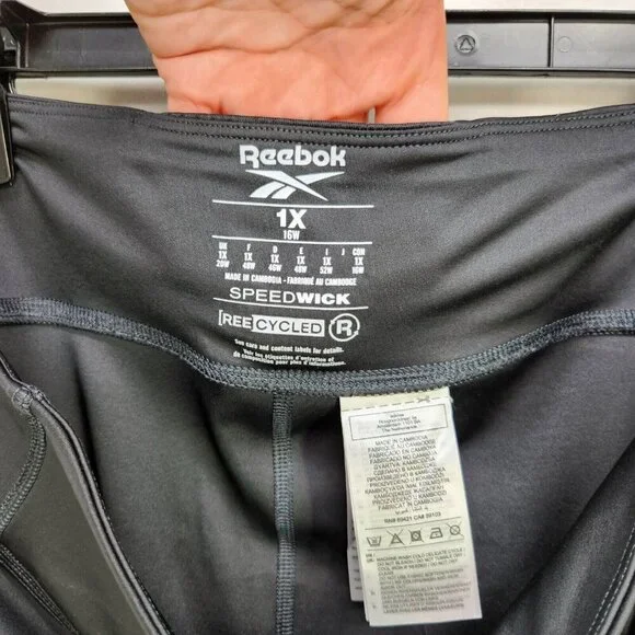Reebok Women's Yoga Pants Plus Size 1X Bootcut Training Tights Black Stretch - Picture 8 of 15